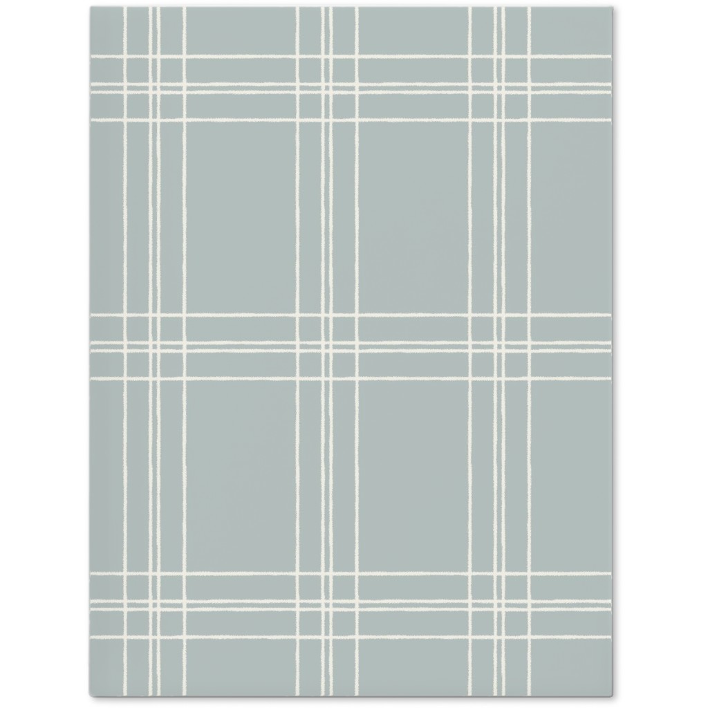 Lined Linens - Quad Plaid - Ivory, Blue Journal, Blue, True Blue