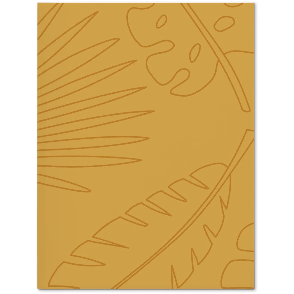 Tropical Leaves - Gold Journal, Yellow