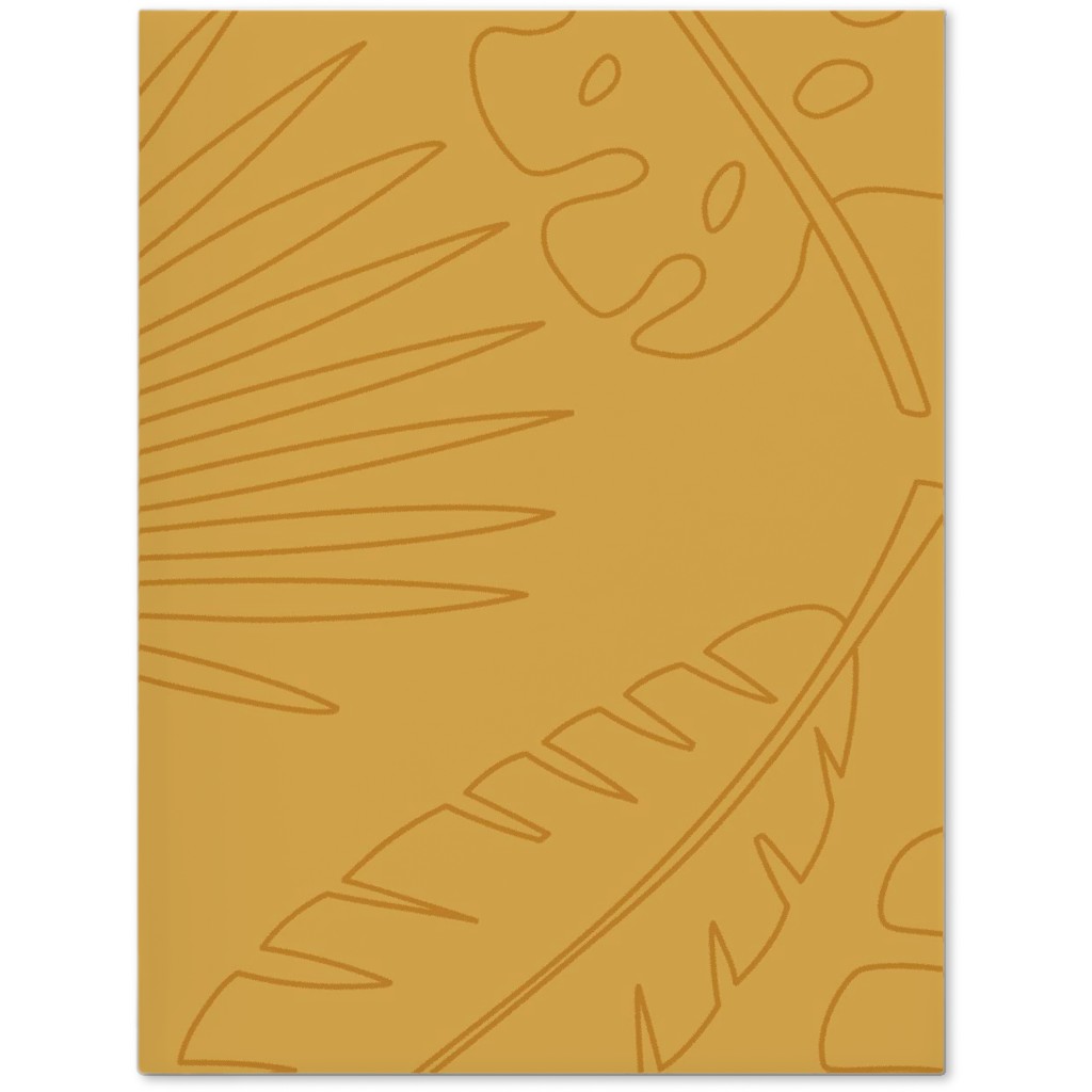 Tropical Leaves - Gold Journal, Yellow
