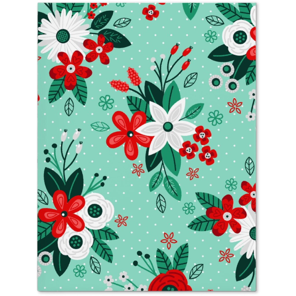 Holiday Floral Bouquet Journal, Green, Classic Green
