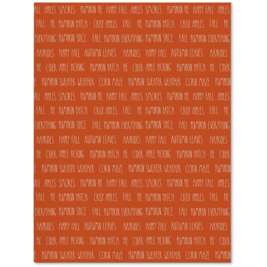 Fall Fun Typography - Orange Journal, Orange