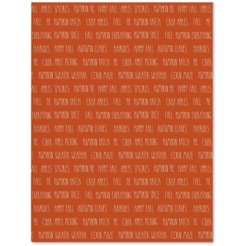 Fall Fun Typography - Orange Journal, Orange, Orange
