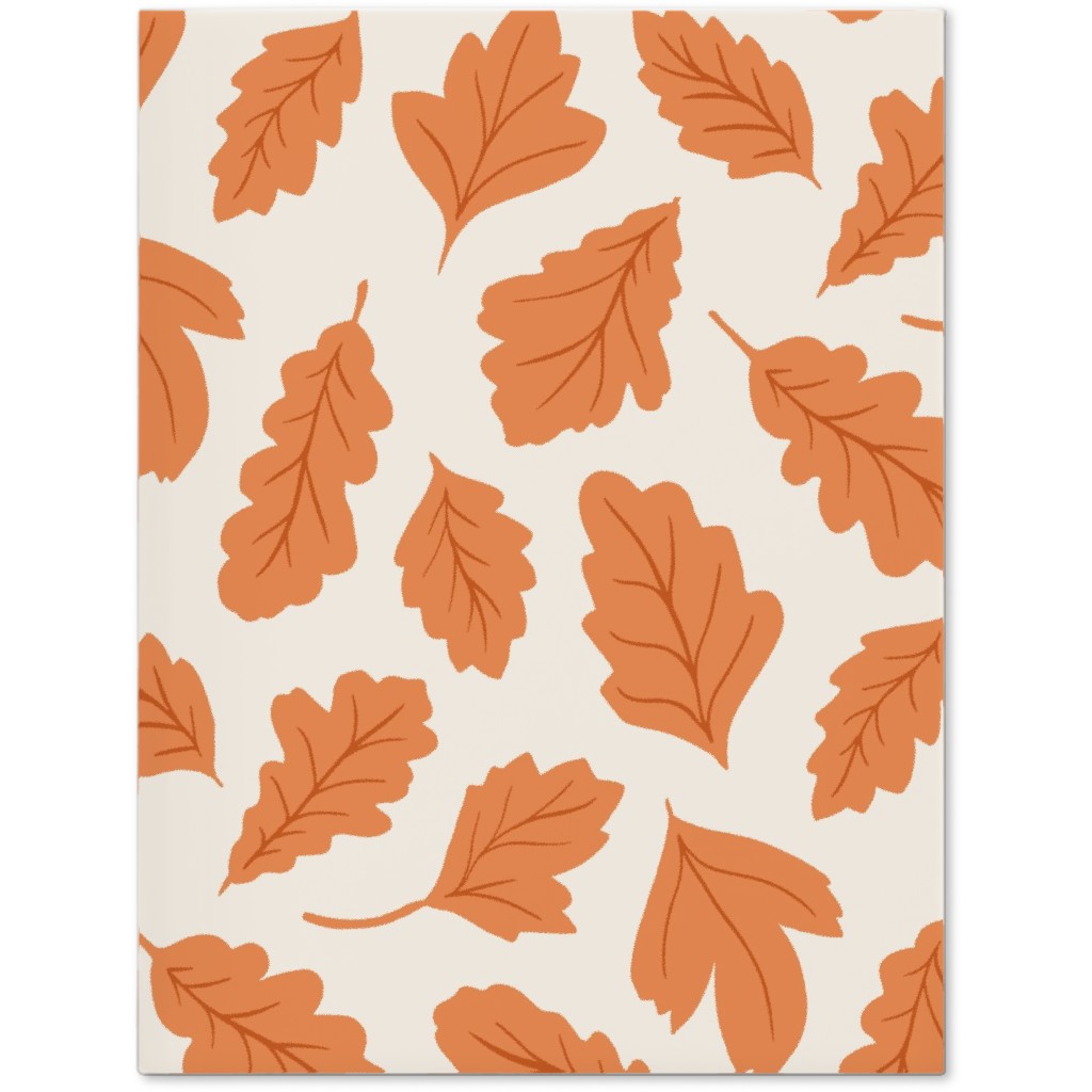 Autumn Leaves - Orange on Cream Journal, Orange