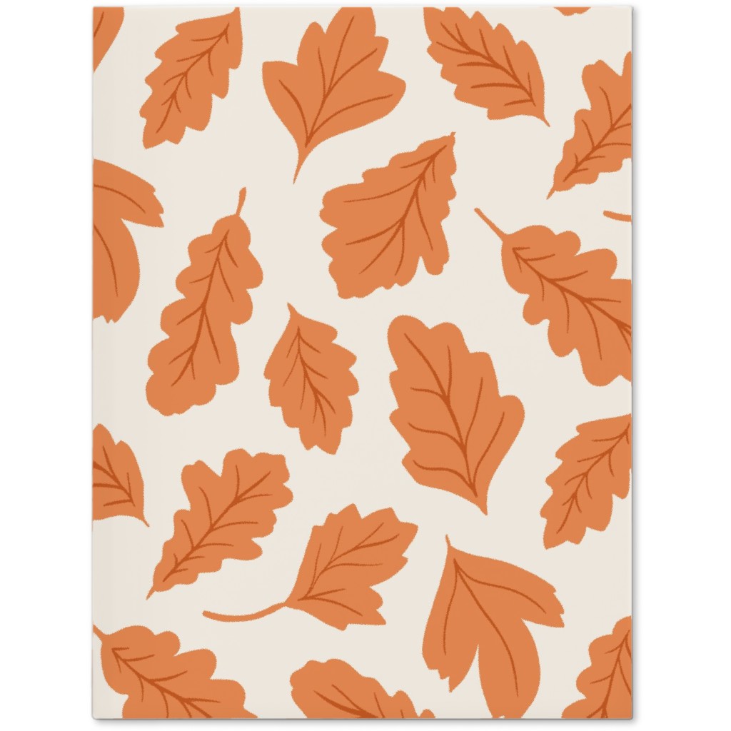 Autumn Leaves - Orange on Cream Journal, Orange, Orange