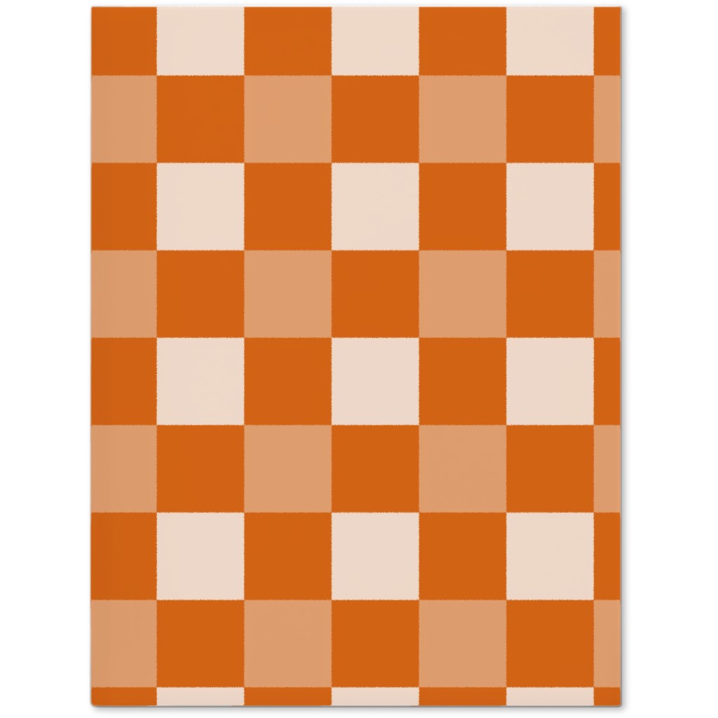 Orange Gingham Plaid Journal, Orange, Orange