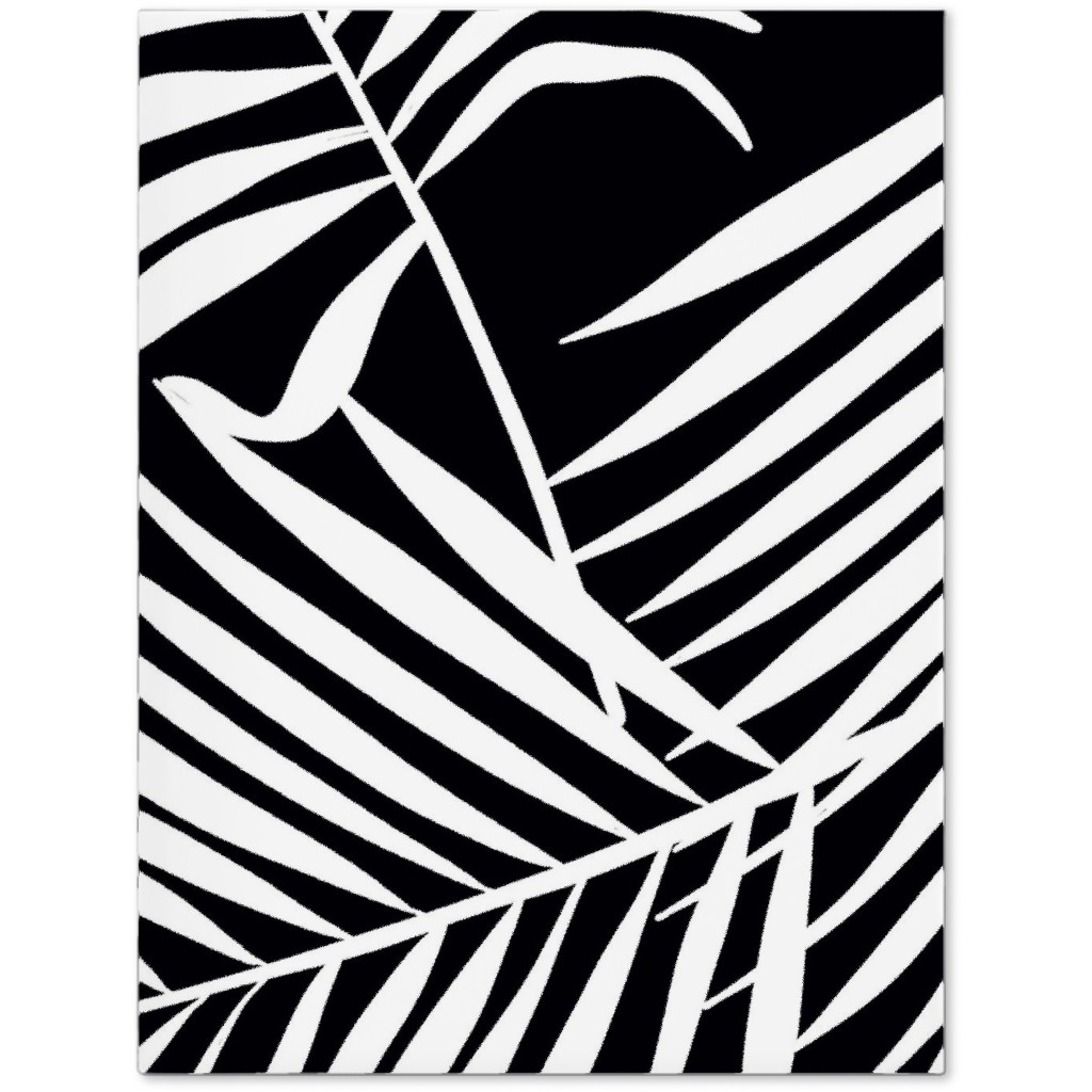 Palm Tree Leaves Journal, Black, Black