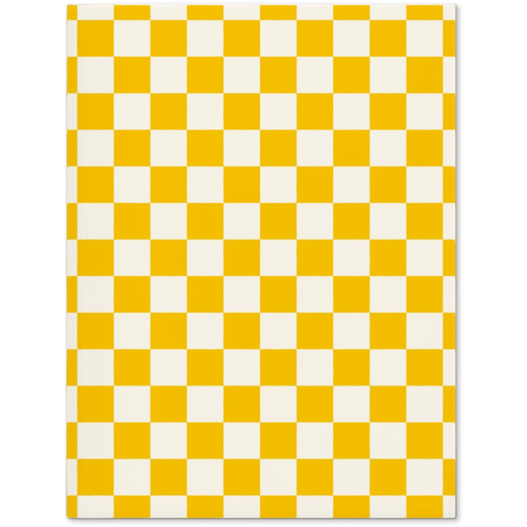 Checkered Pattern - Yellow Journal, Yellow