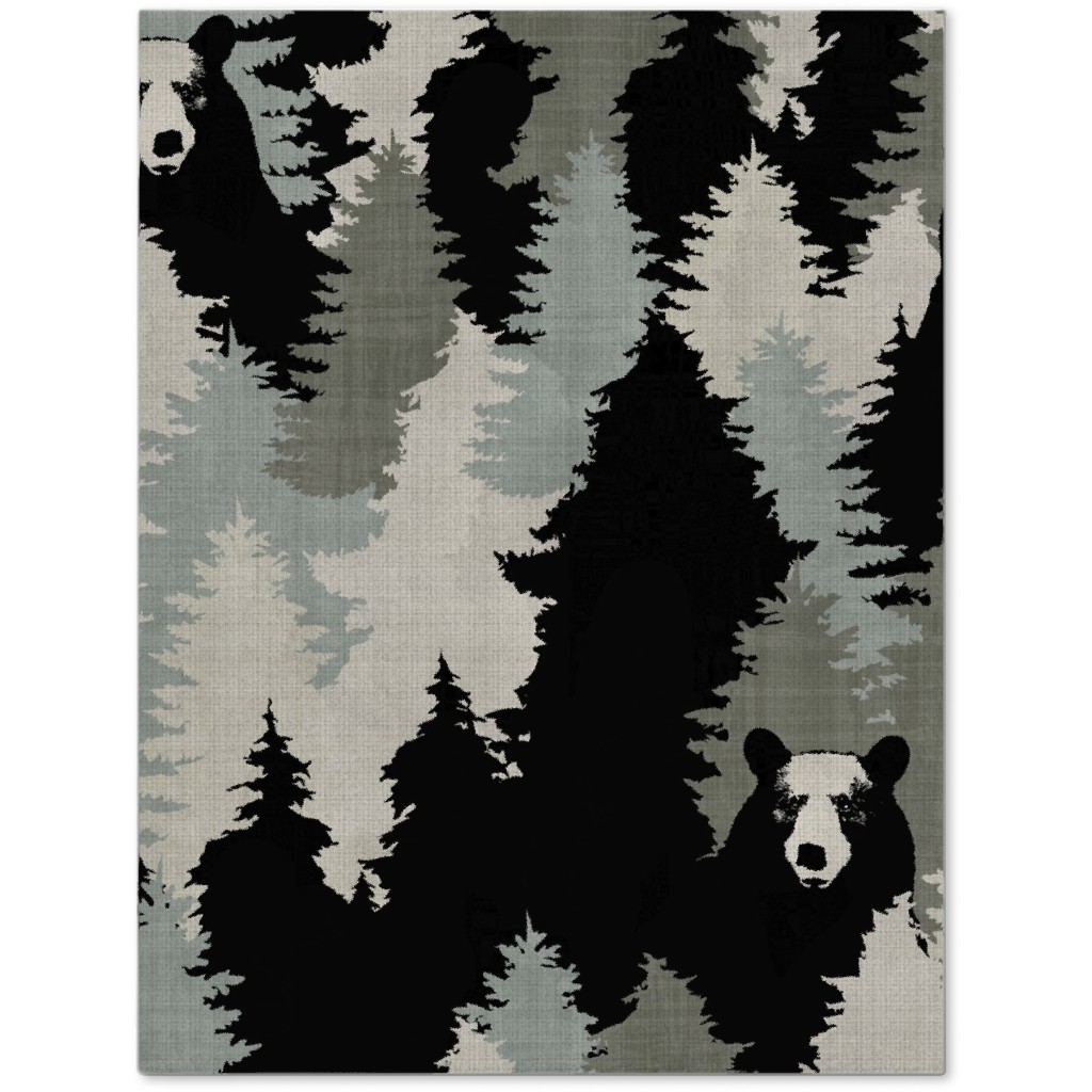 Bears Texture - Green Journal, Green, Classic Green