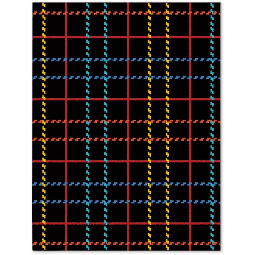 Grid Plaid - Dark Multi Journal, Black