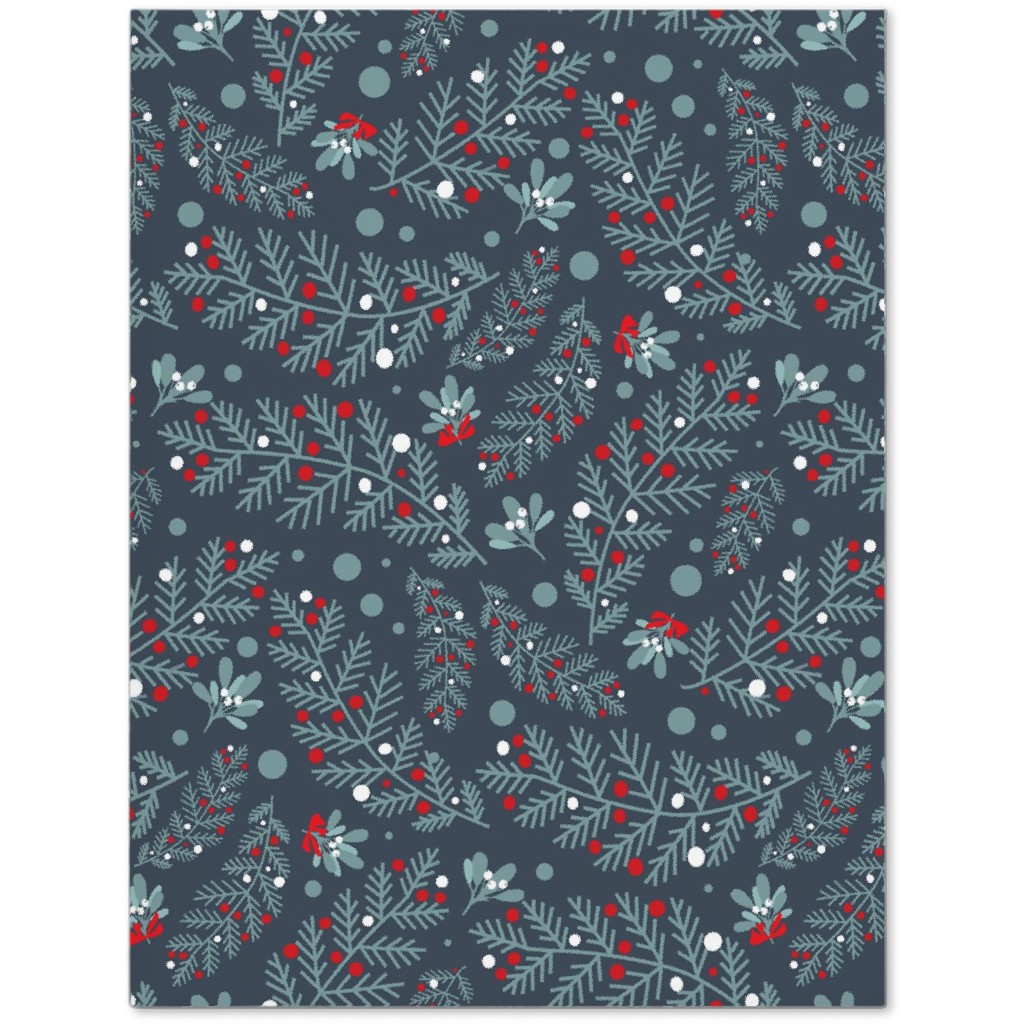 Nutcracker Pines on Blue Journal, Blue, True Blue