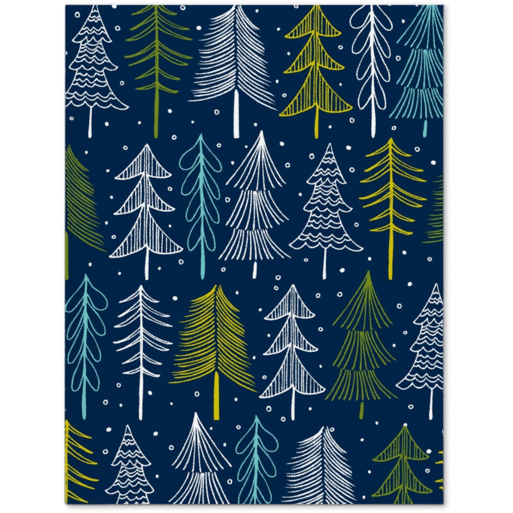 Oh' Christmas Tree Journal, Blue, Silhouette