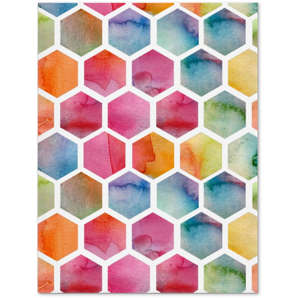 Watercolour Hexagons - Multi Journal, Multicolor