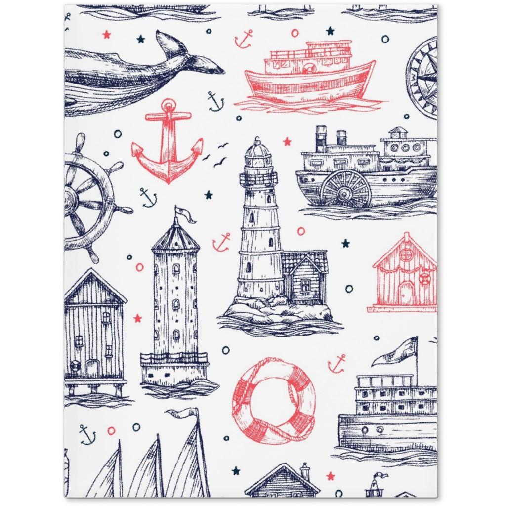 Sea Stories - Navy and Pink Journal, Blue