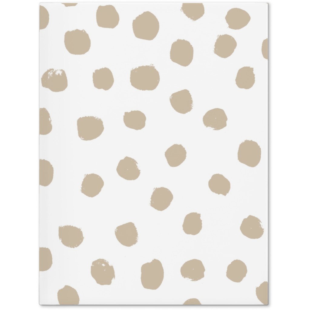 Soft Painted Dots Journal, Beige, Wheat