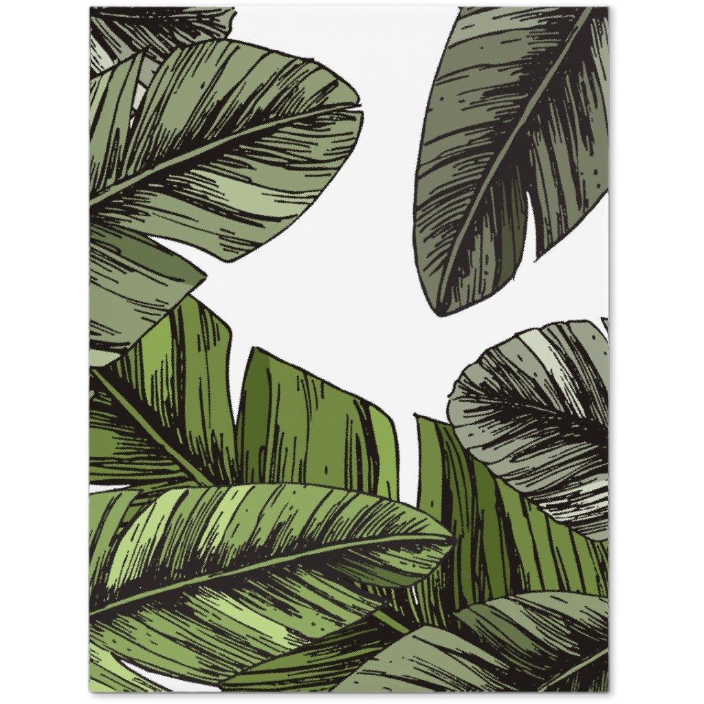 Tropical Palm Leaves - Green Journal, Green