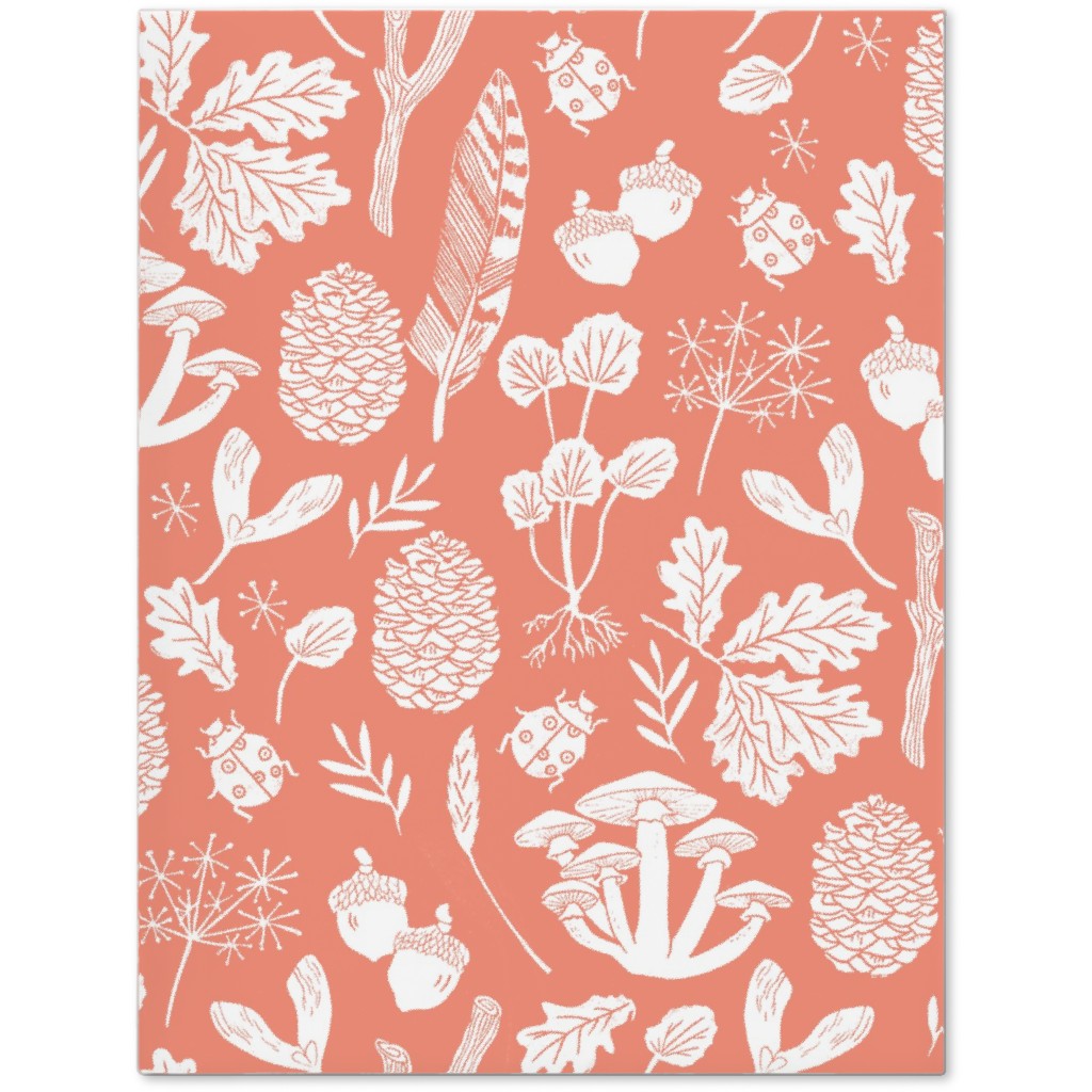 Nature Walk Block Print - Pink Journal, Pink
