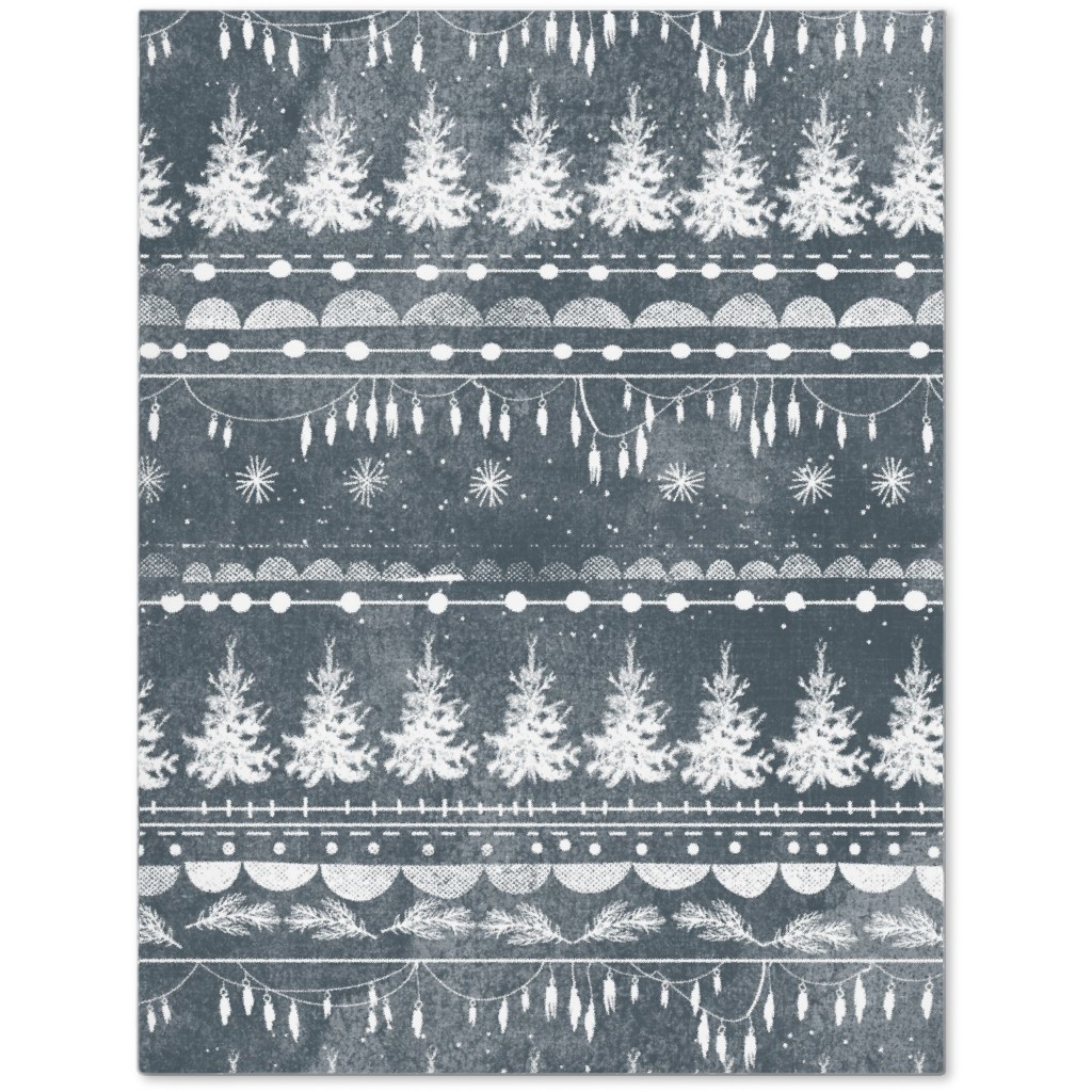 Vintage Christmas Stripe Journal, Gray