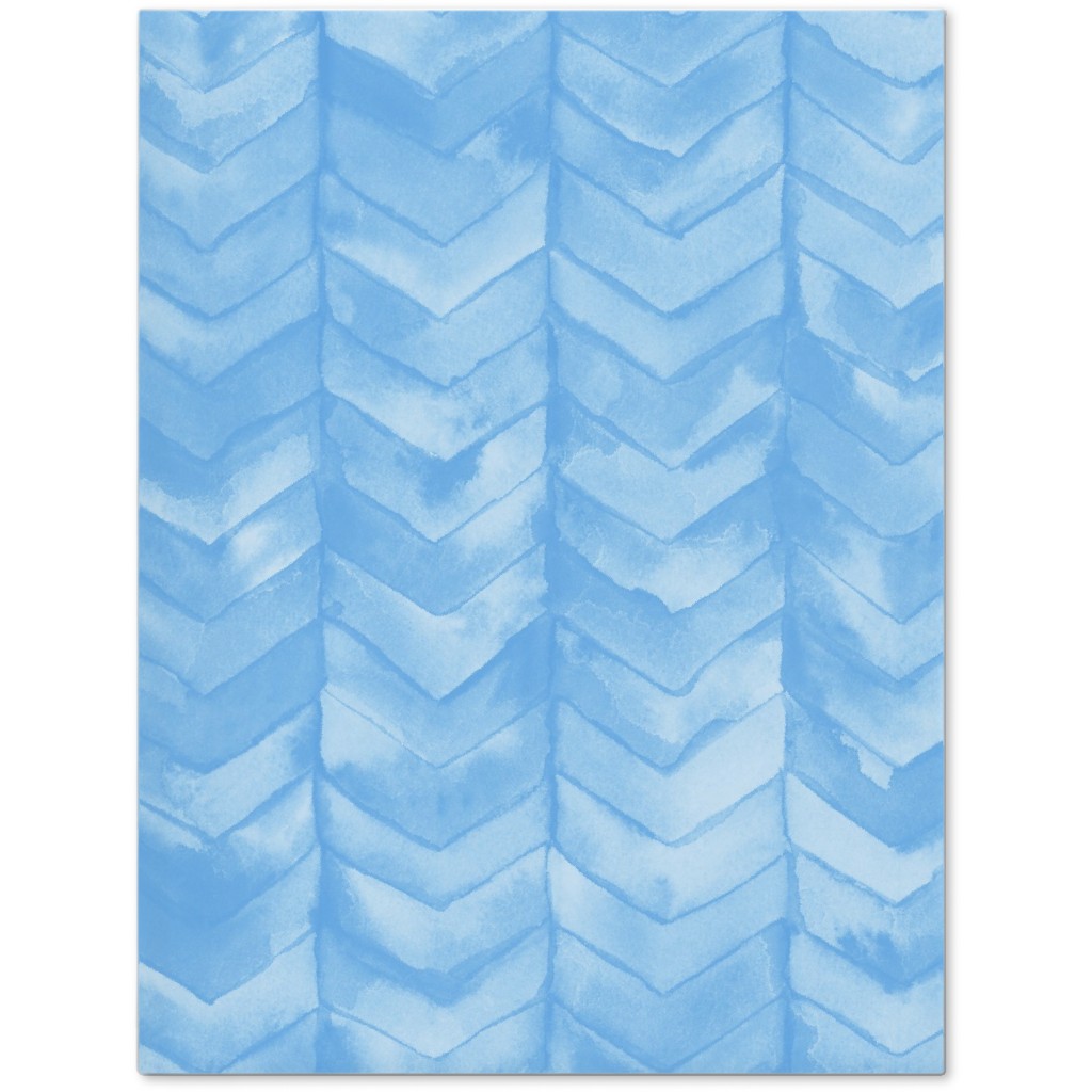 Watercolor Chevron Journal, Blue, Light Blue