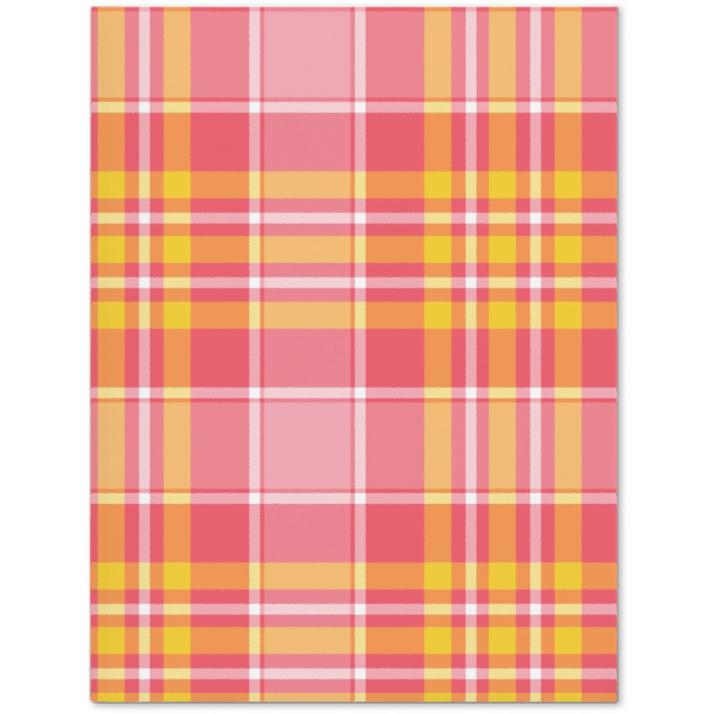 Plaid - Pink and Yellow Journal, Pink