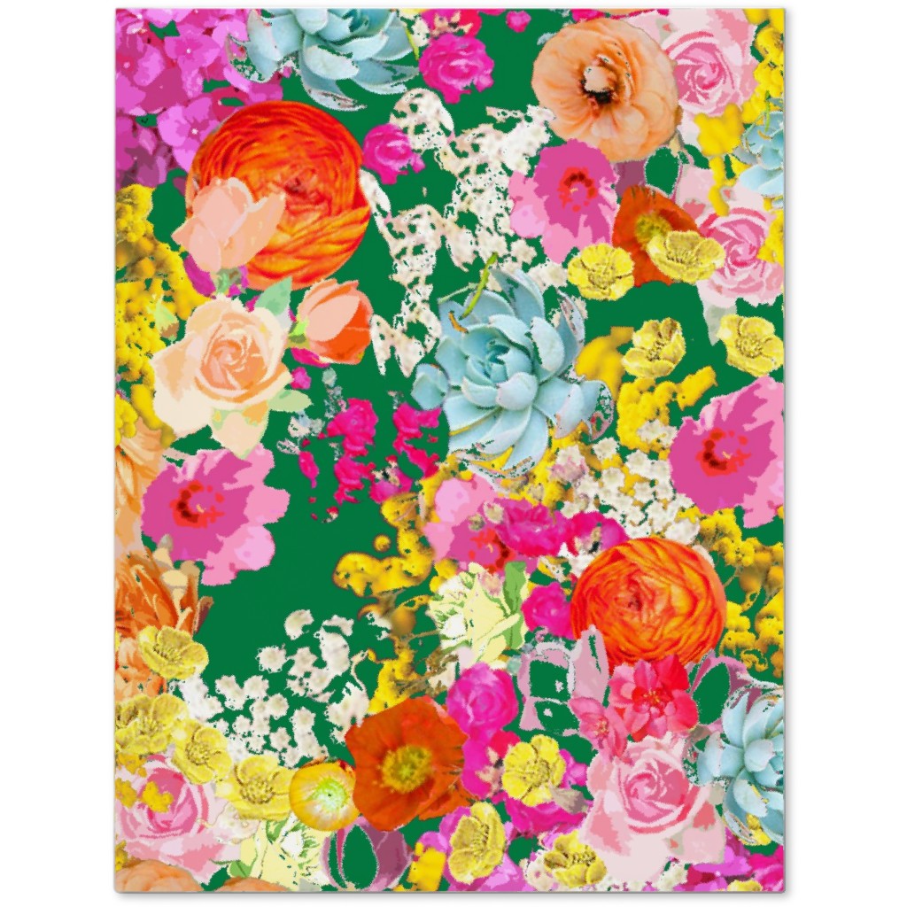 Summer Bright Floral - Kelly Green Journal, Pink