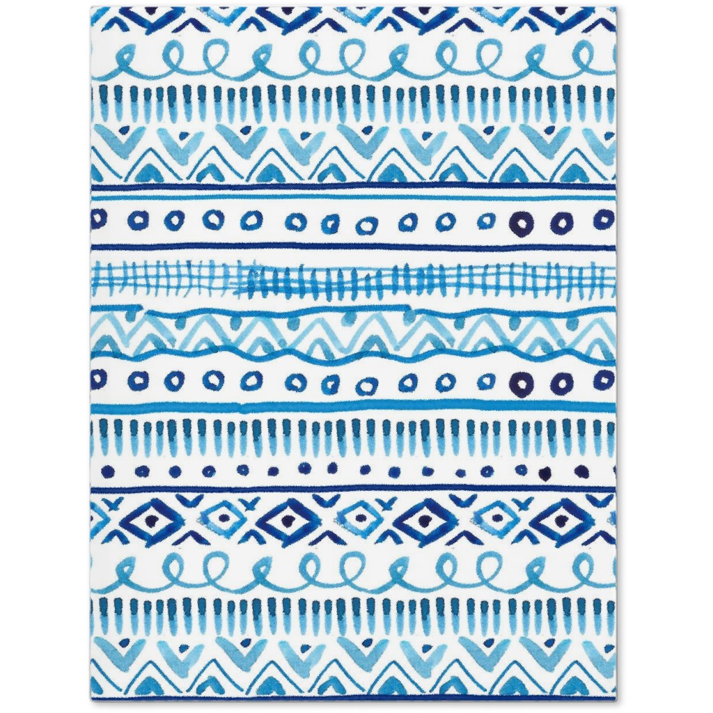 Painted Stripe - Blue Journal, Blue, True Blue