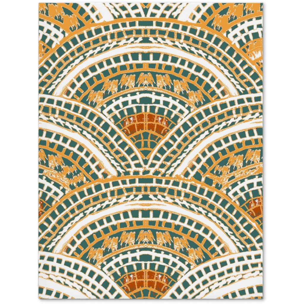 Earthy Fans - Orange Green and Gold Journal, Multicolor