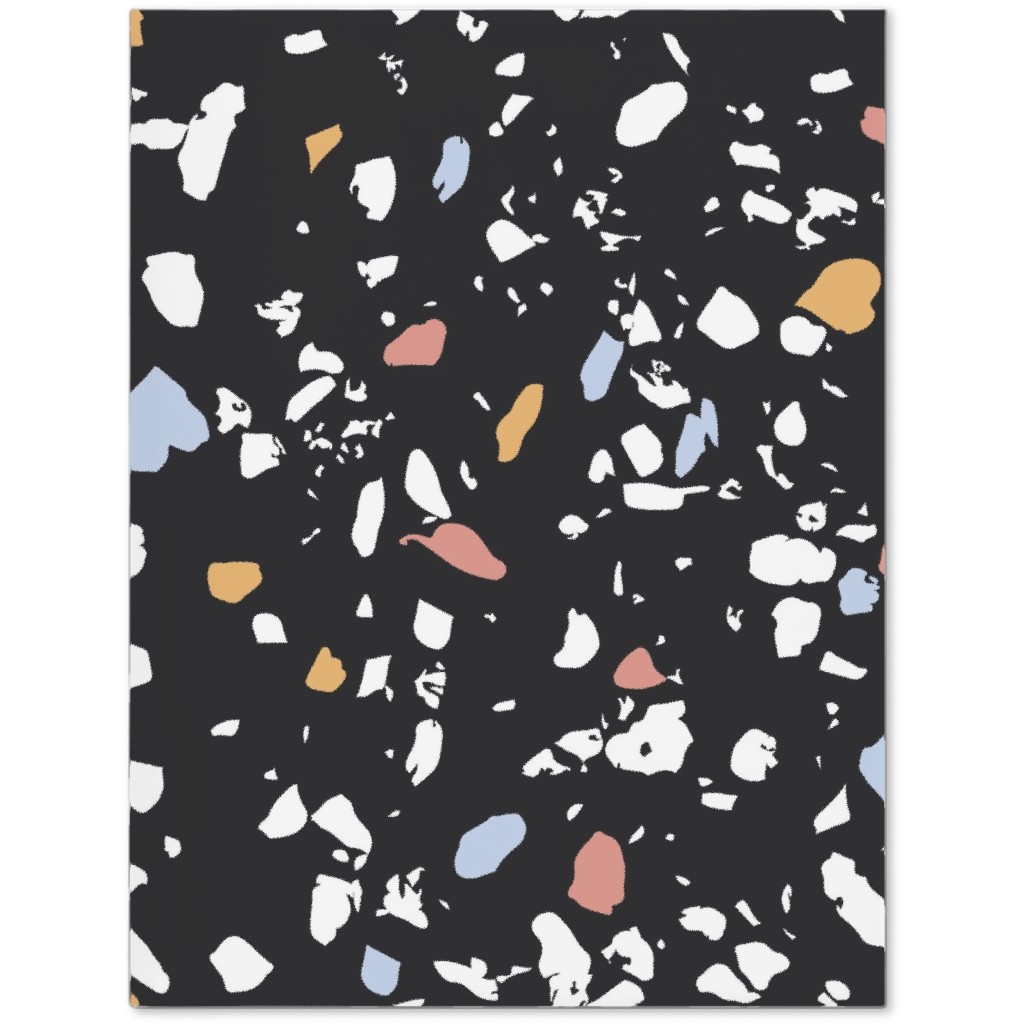Terrazzo Print - Dark Journal, Black, Black