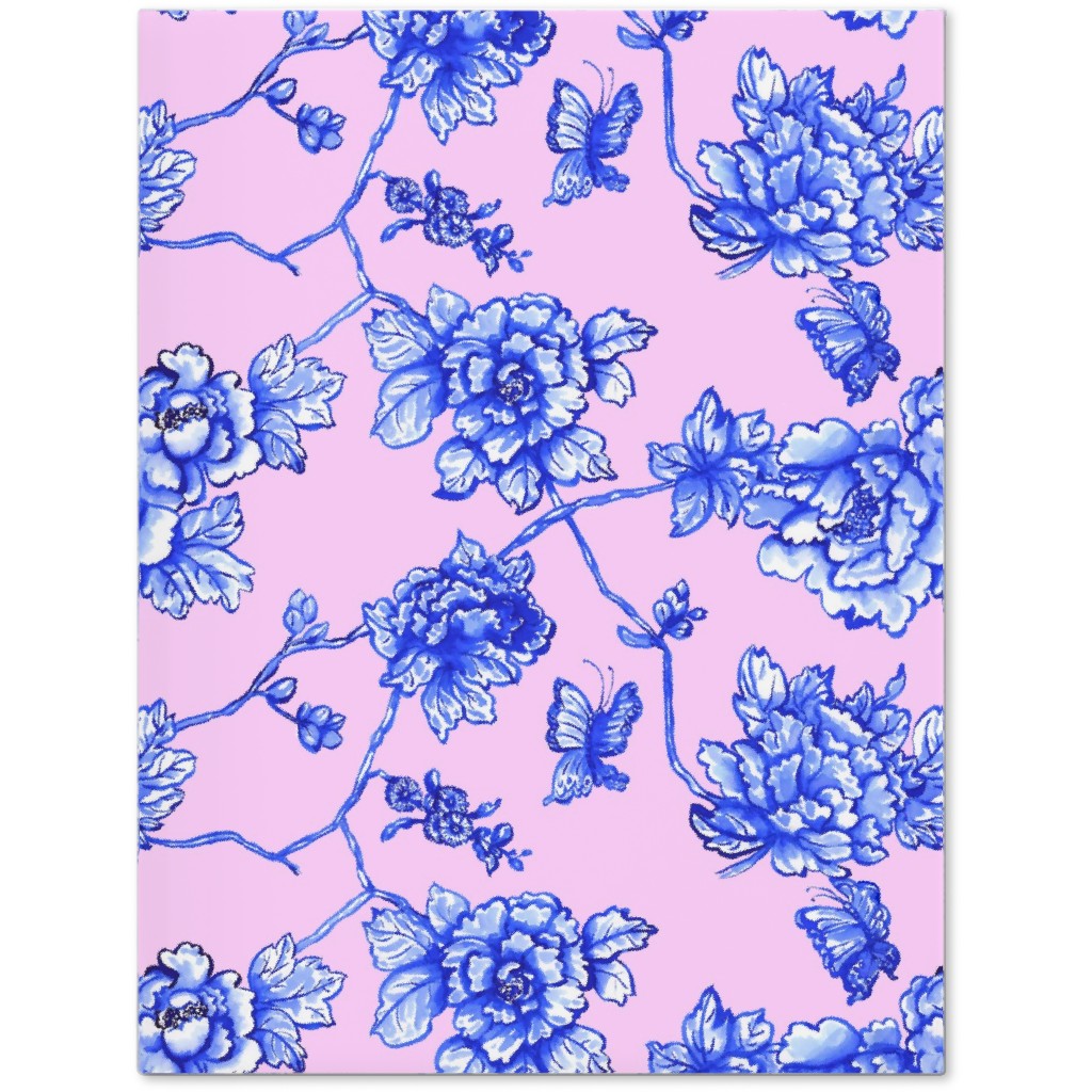 Chinoiserie Floral - Blush Journal, Pink, Bright Pink