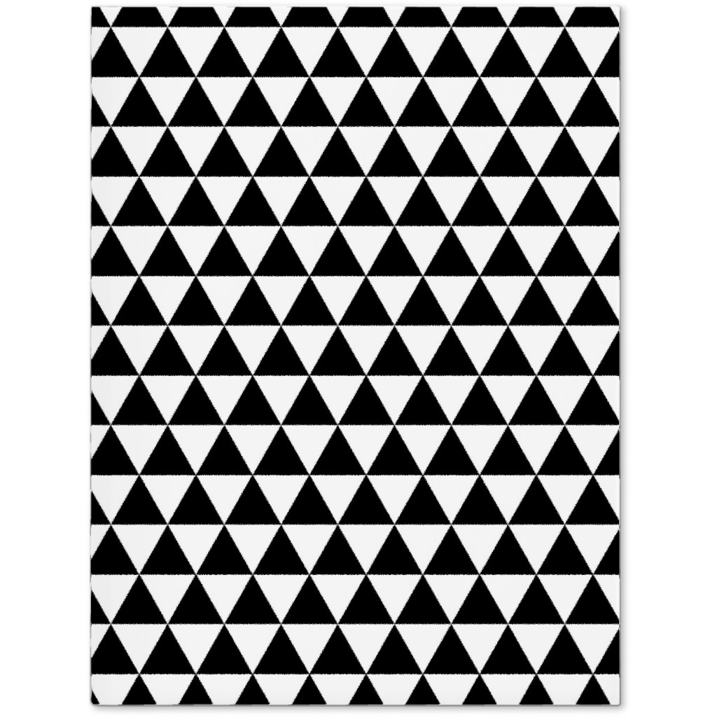 Triangles - Geometric - Black & White Journal, Black