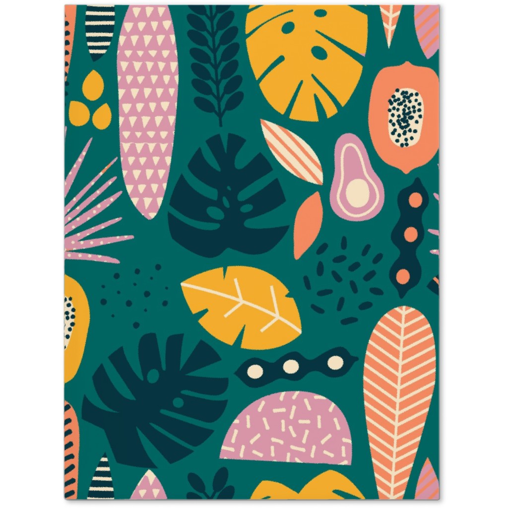 Retro Tropical Pattern Journal, Multicolor