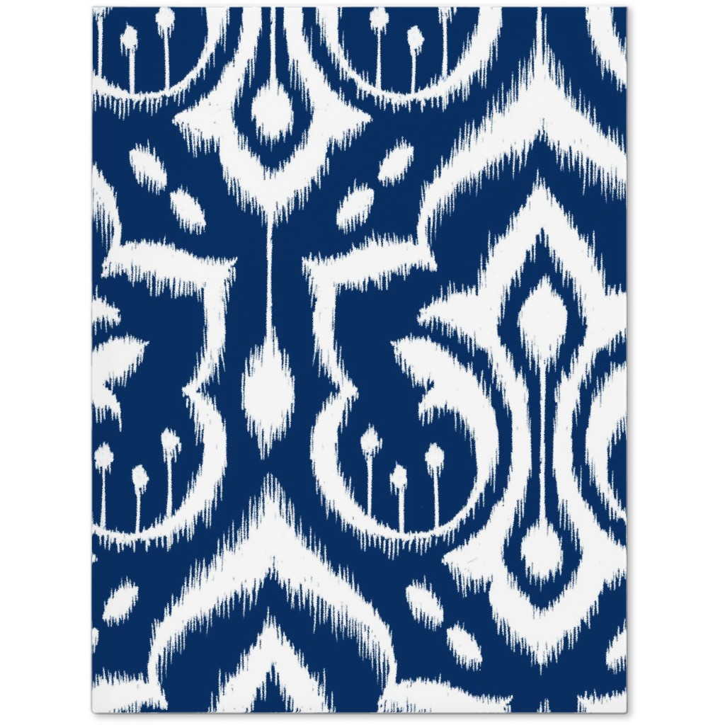 Ikat Damask - Midnight Navy Journal, Blue