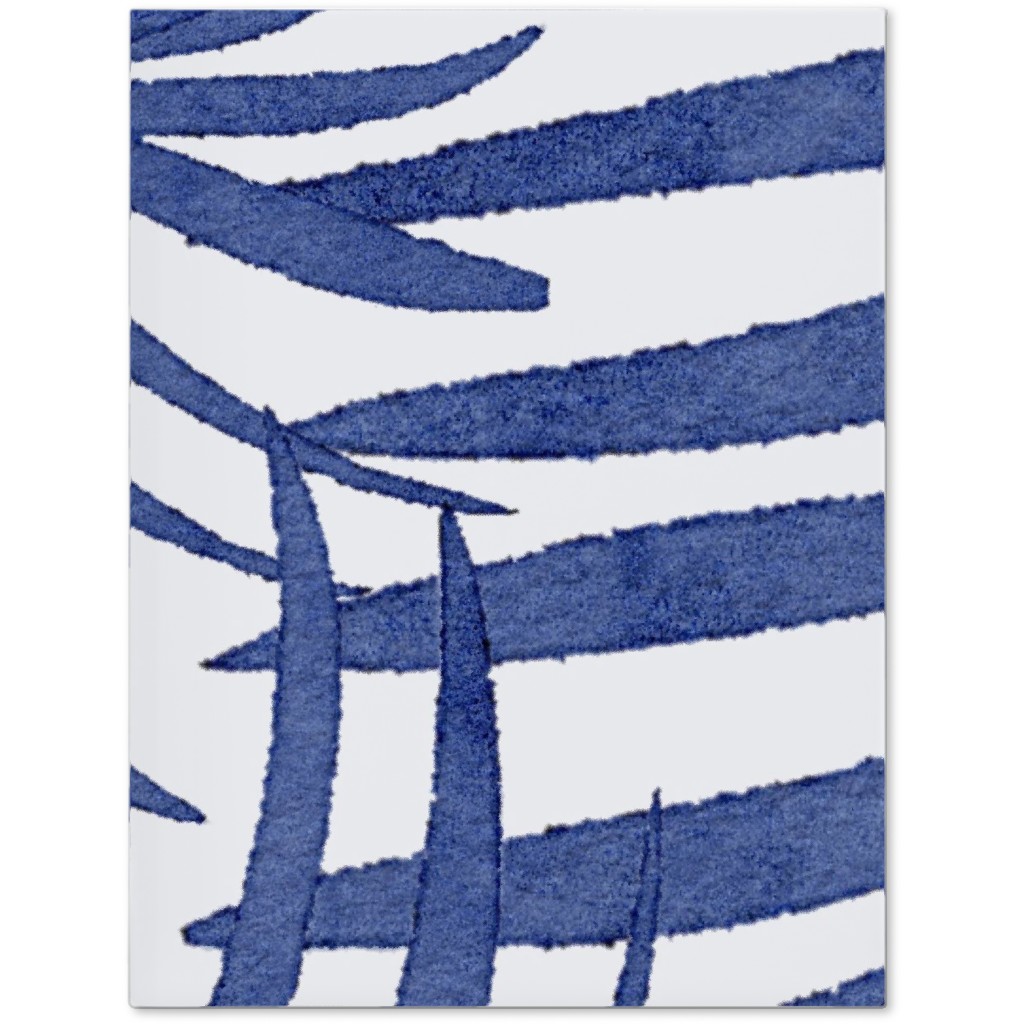 Watercolor Fronds - Cobalt Journal, Blue, True Blue
