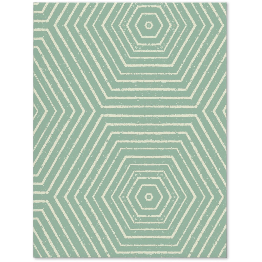 Concentric Hexagons Journal, Green