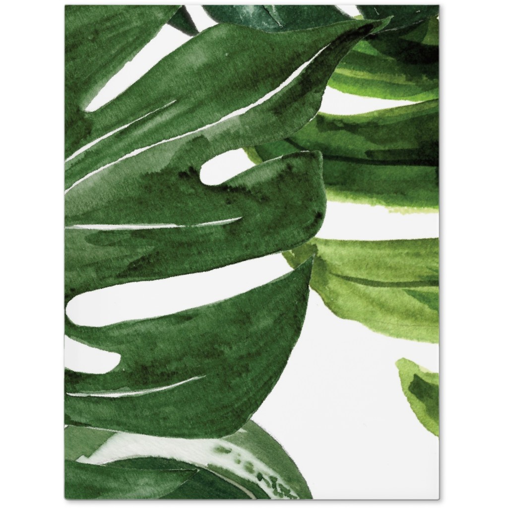 Monstera Tropical Leaves - Green Journal, Green