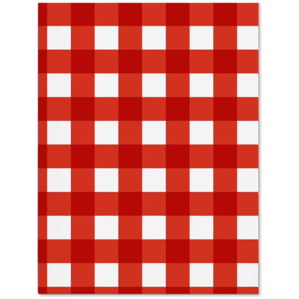 Gingham Plaid Check Journal, Red