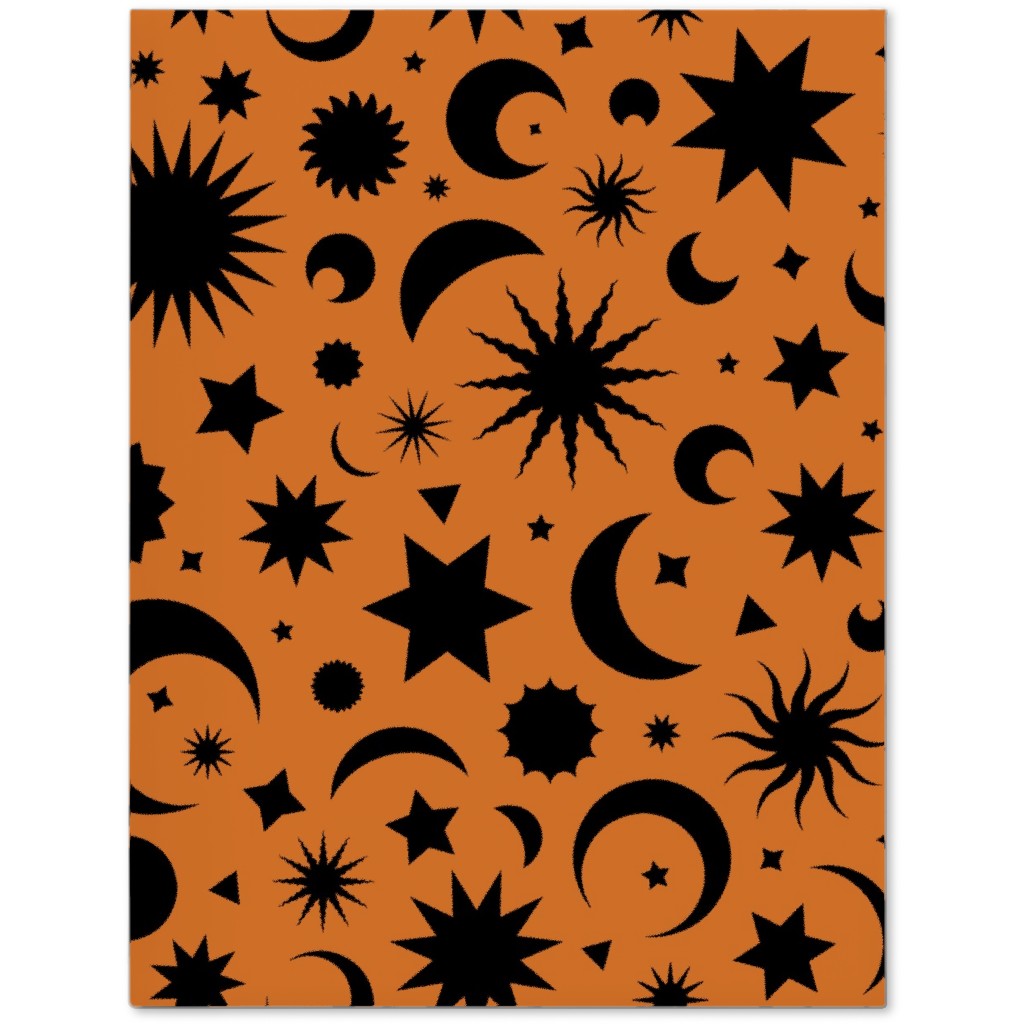 Celestial Kilim - Orange and Black Journal, Orange