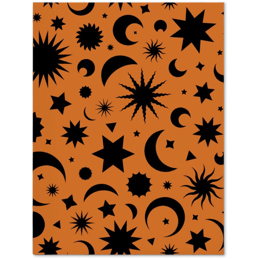 Celestial Kilim - Orange and Black Journal, Orange, Orange