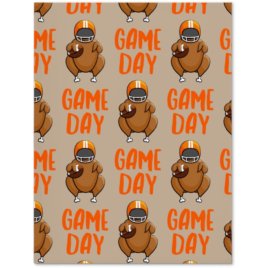 Game Day Turkey With Football - Tan Journal, Beige