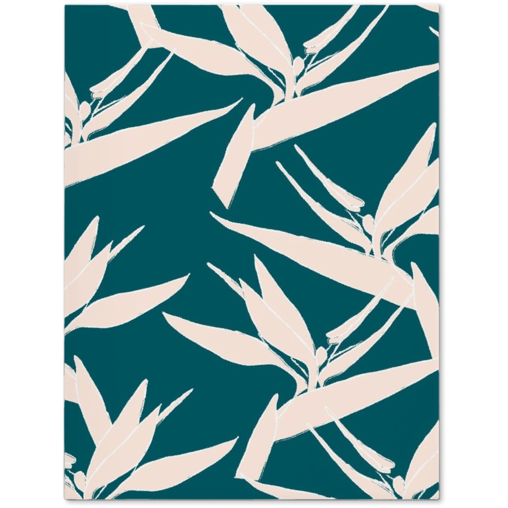 Freehand Birds of Paradies - Forest and Peach Journal, Green