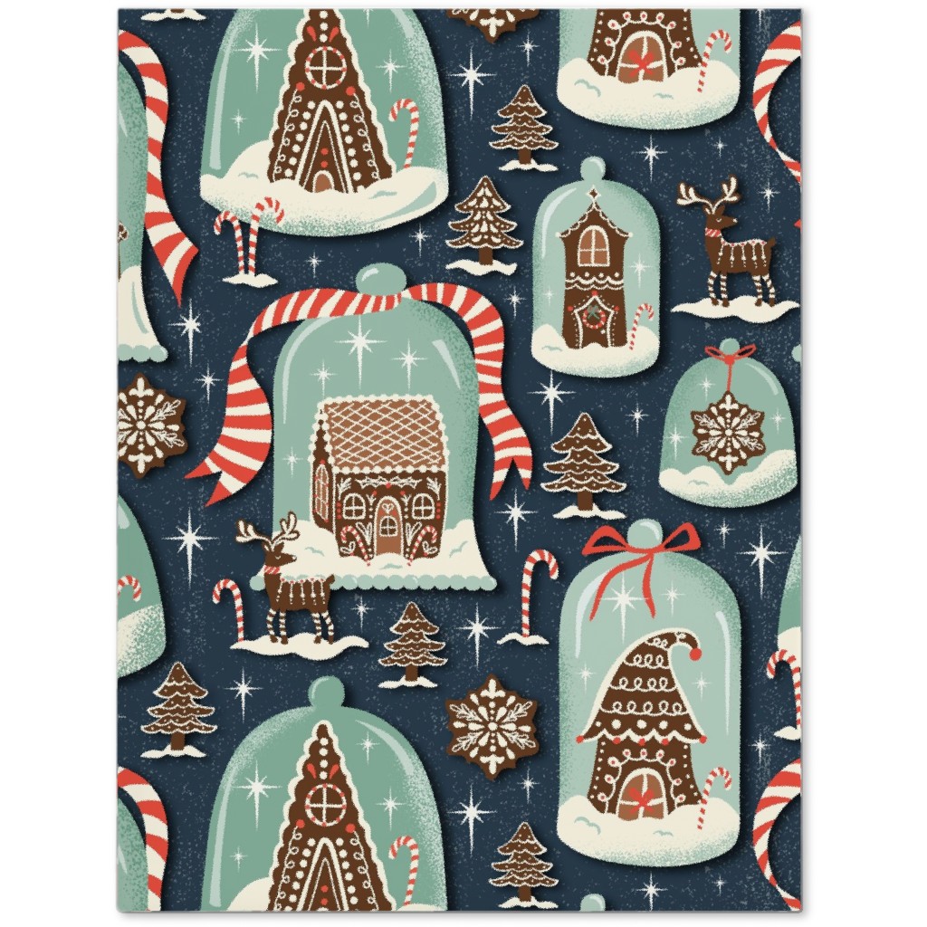 Christmas Gingerbread Village - Blue Journal, Multicolor