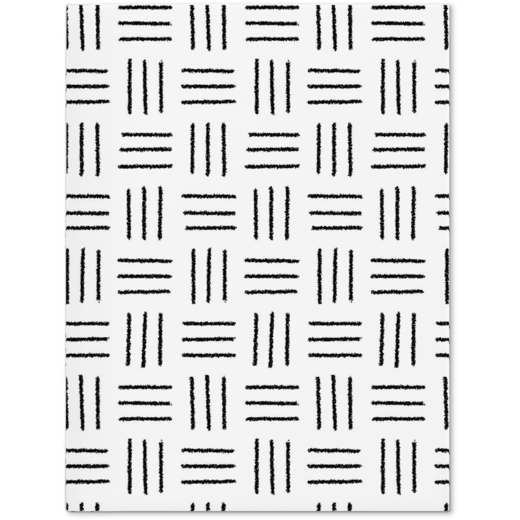 Mudcloth Basket Weave - Black on White Journal | Shutterfly