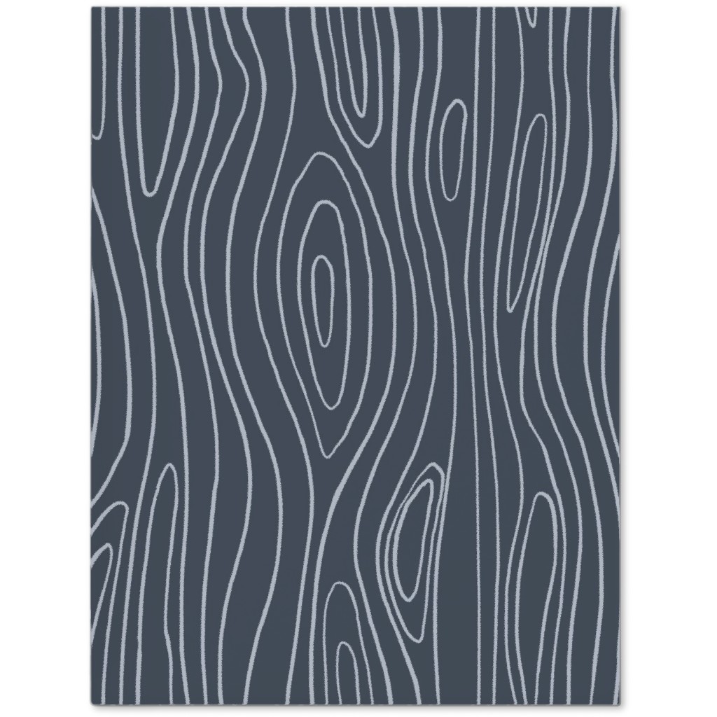 Wood Grain Journal, Blue, Gray