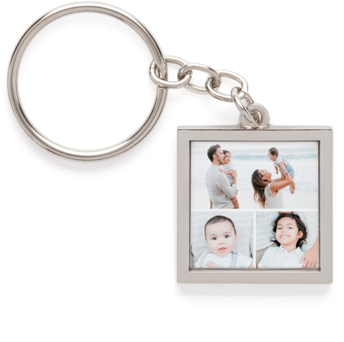 Gallery of Three Pewter Key Ring, Multicolor, multi