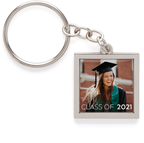 Class Of Pewter Key Ring, White, white