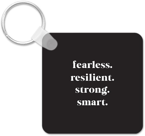 Fearless Resilient Key Ring, Square, Multicolor