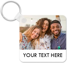 your text here photo key ring