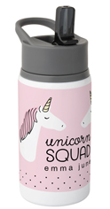 emoji unicorn squad kids water bottle