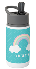 emoji rainbow kids water bottle