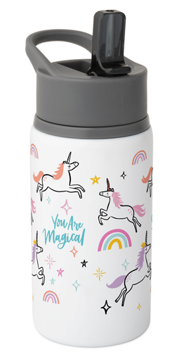 Princess You Are Magical Kids Water Bottle, 18oz, Kids Water Bottle, White