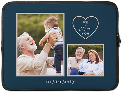 Gold Heart Frames Laptop Case